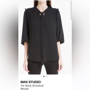 Max Studio tie neck blouse